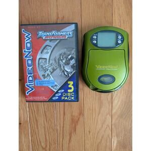 Video Now Green Personal Video Player Vintage Hasbro 2003 with Transformers Dvd